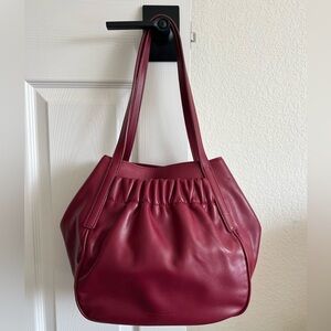 Elizabeth and James Burgundy Shoulder Bag